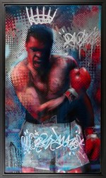Ali Ali by Troika - Original Painting on Aluminium sized 39x69 inches. Available from Whitewall Galleries